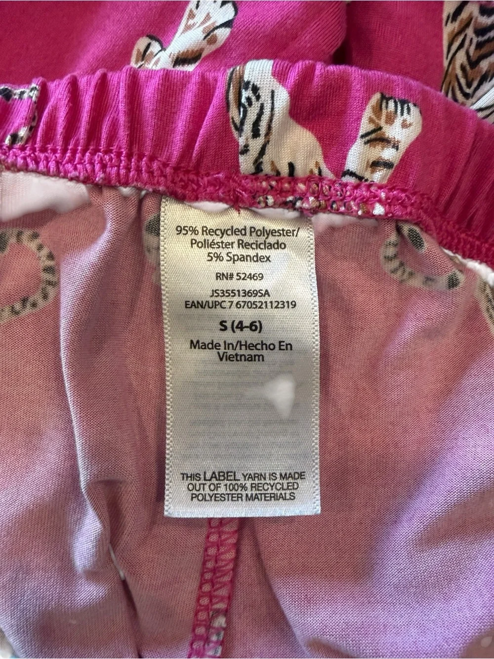 Joyspun Tiger Print Pajama Set Vibrant Loungewear Hot Pink Soft M/S Mix